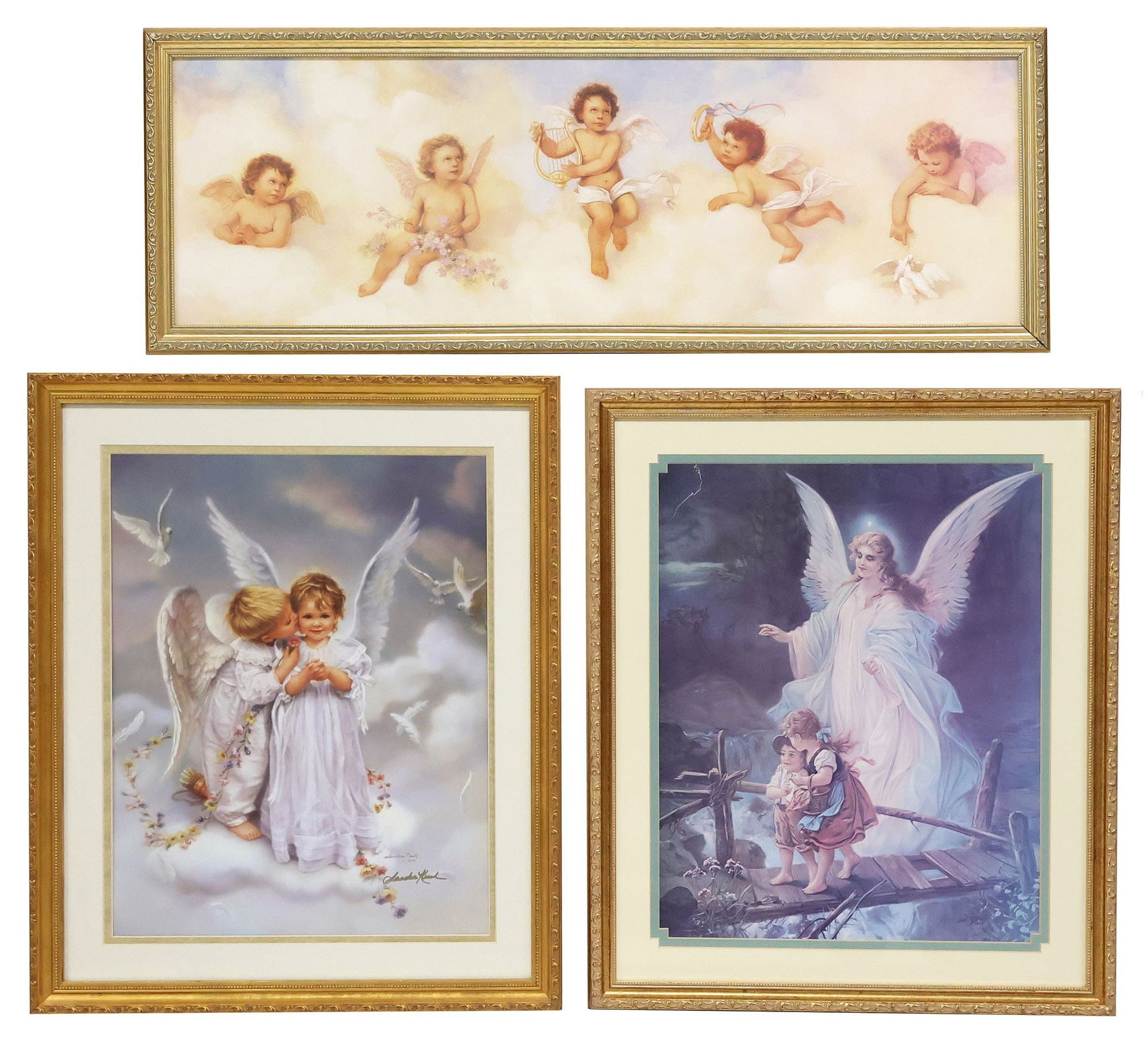 (3) FRAMED PRINTS OF ANGELS & CHERUBS, (1) SANDRA KUCK (B.1947) (1 of 7)