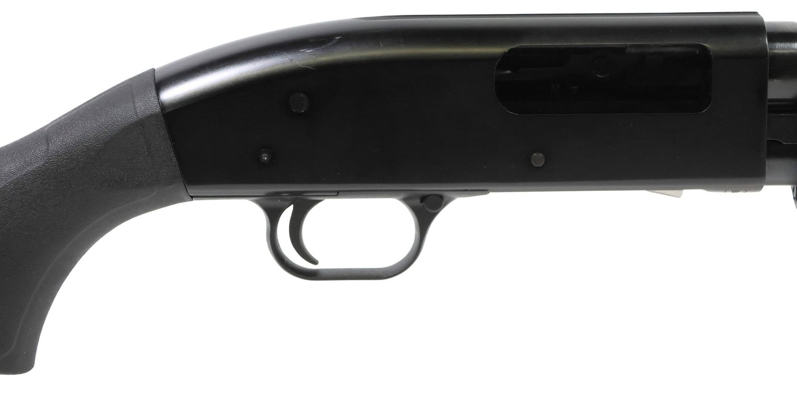 MOSSBERG MODEL 88 MAVERICK 12 GA. PUMP SHOTGUN: Mossberg Model 88 Maverick Shotgun, slide action, 12 gauge, 20" barrel, tubular magazine, bead front sight, black synthetic stock, recoil pad, finish is 95% with a few light scratches, action is 