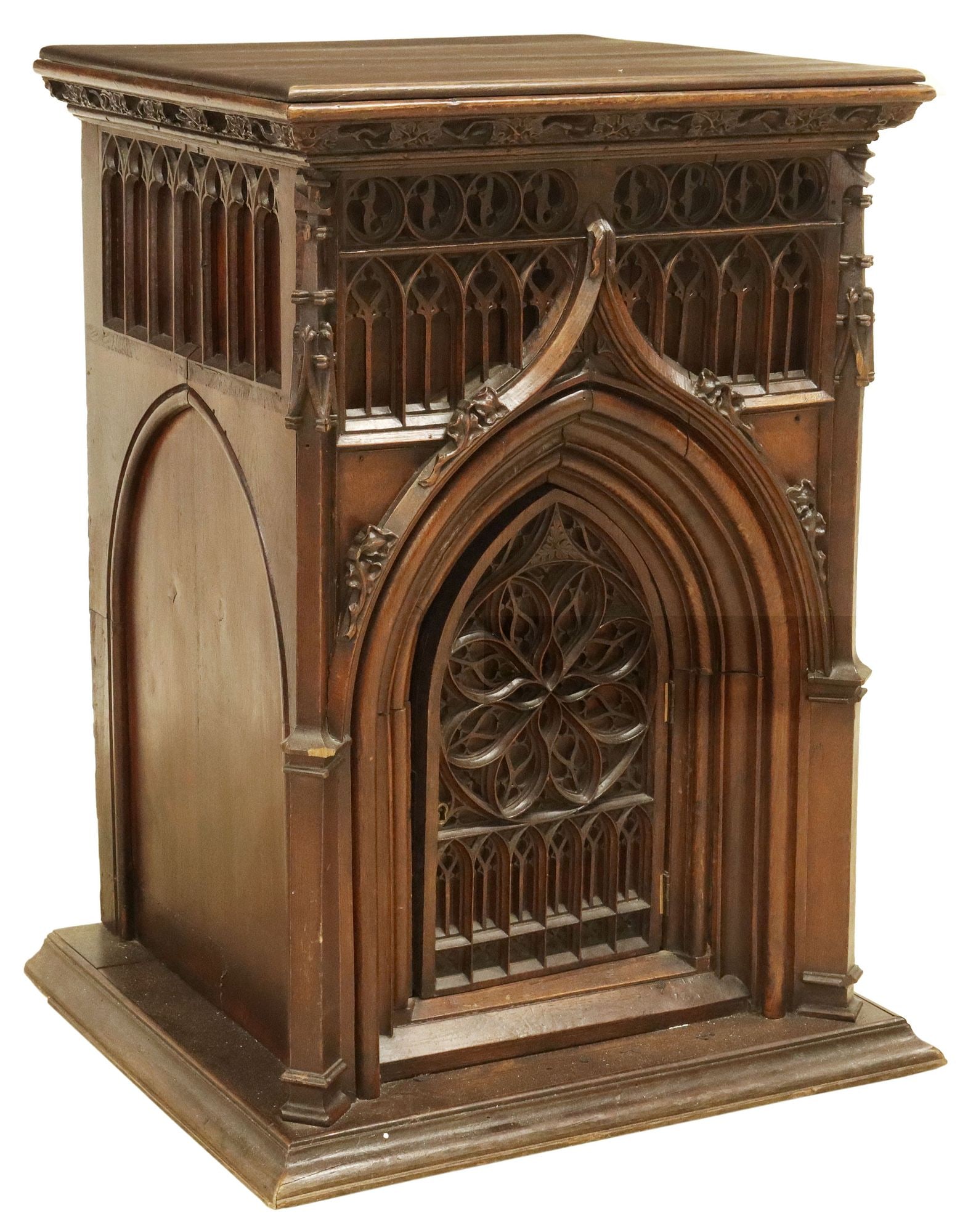 FRENCH GOTHIC REVIVAL TRACERY-CARVED TABERNACLE (1 of 5)