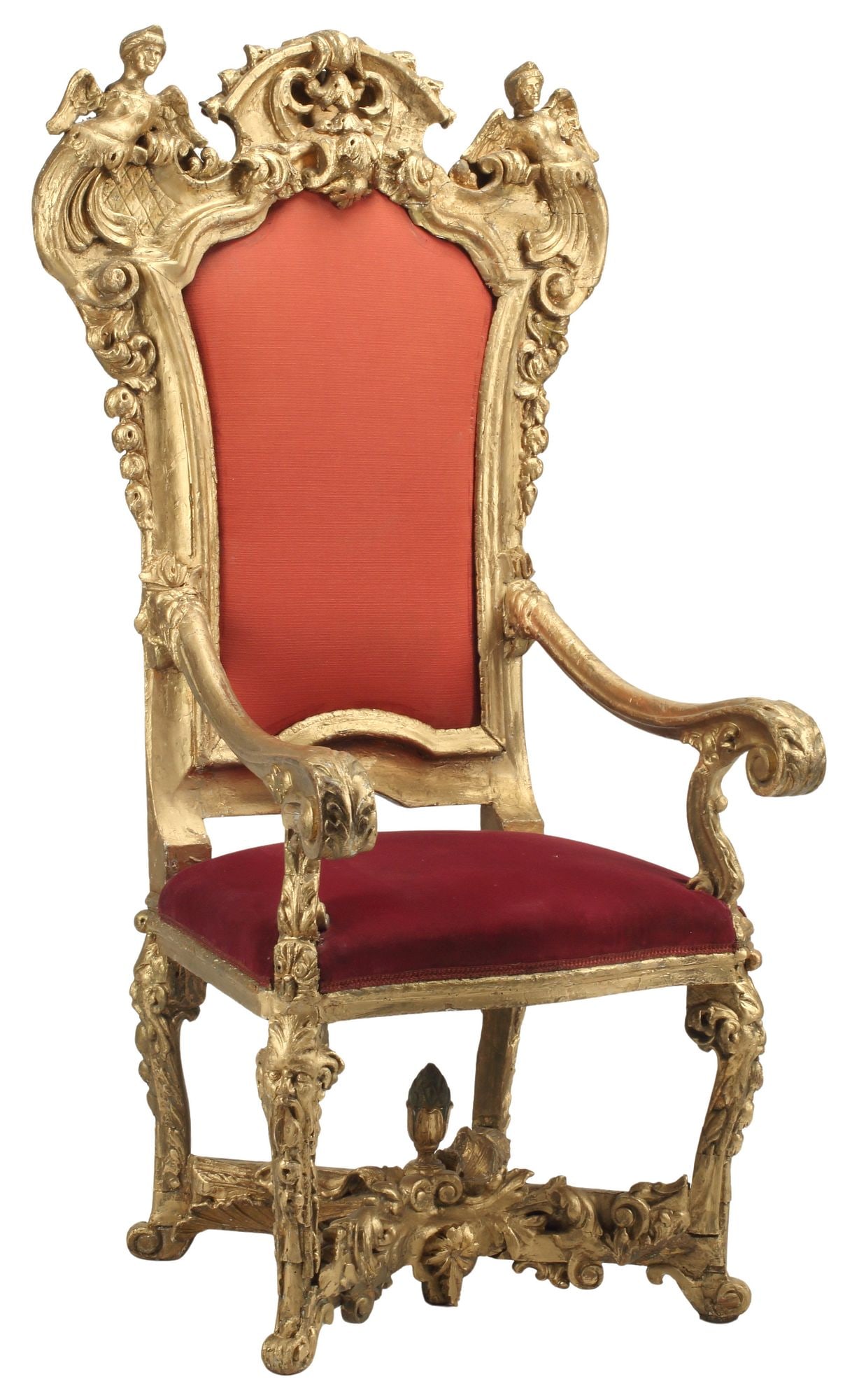 ITALIAN ROCOCO GILTWOOD THRONE CHAIR (1 of 5)