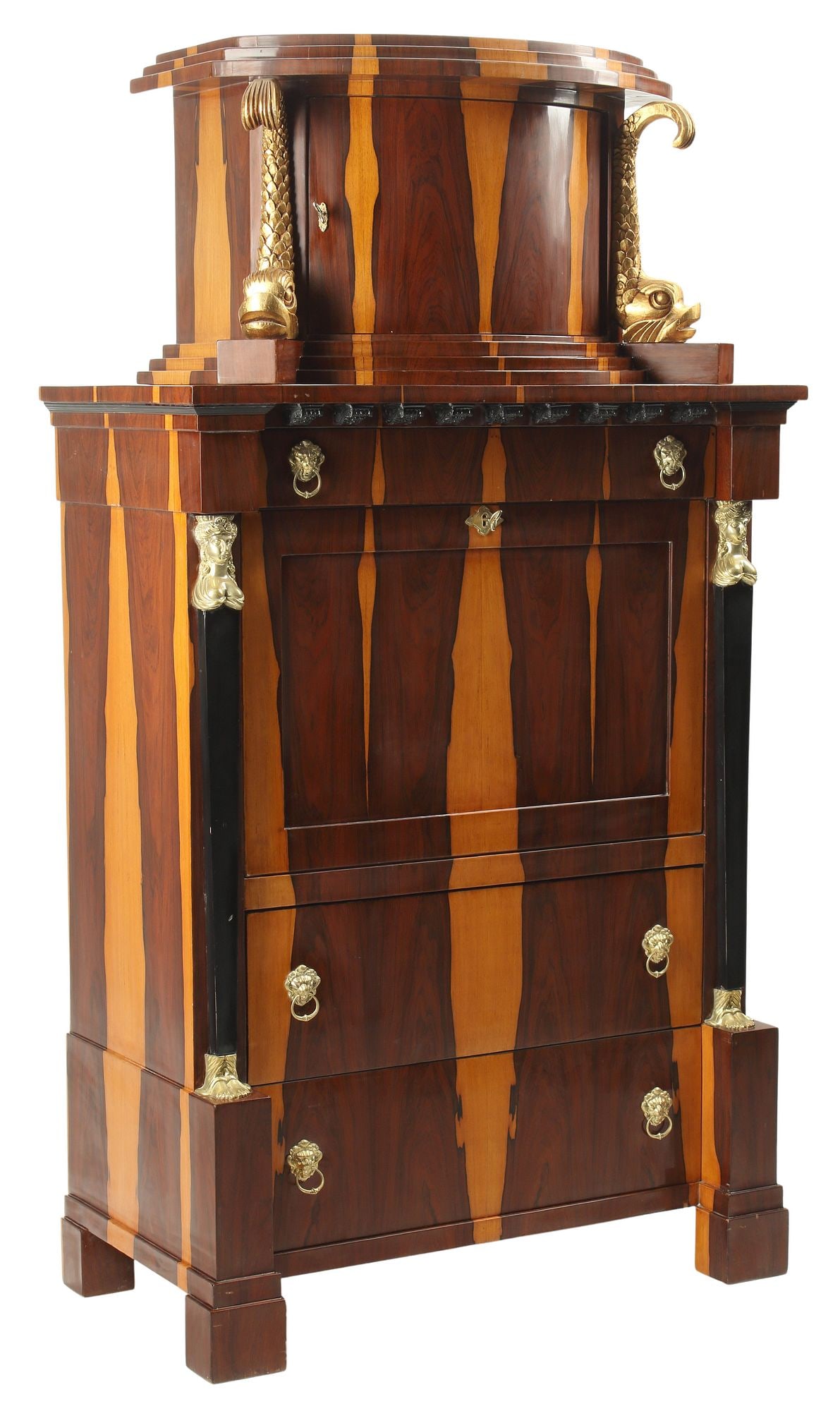 BIEDERMEIER STYLE SECRETAIRE CABINET (1 of 8)