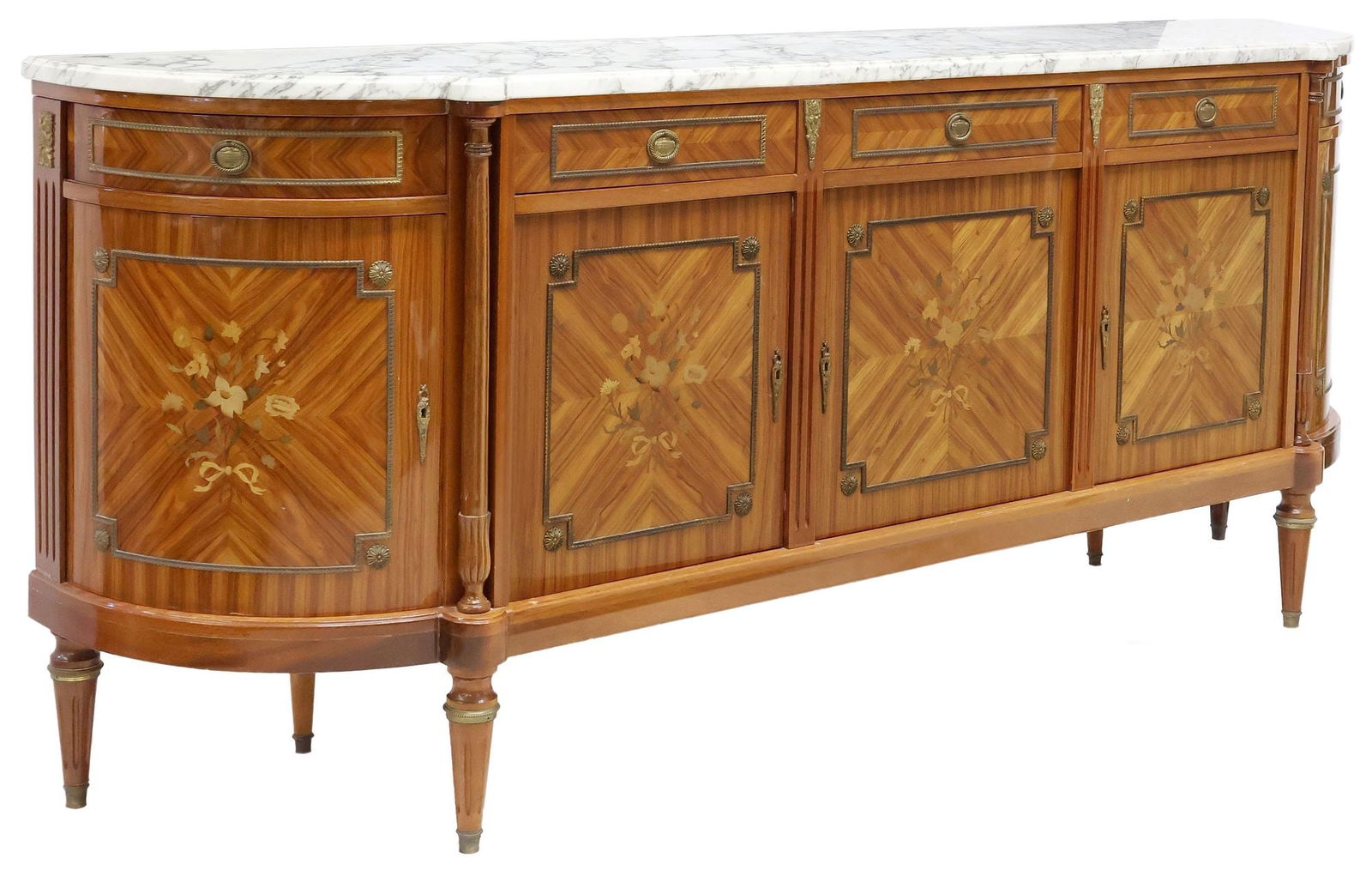 FRENCH LOUIS XVI STYLE MARBLE-TOP SIDEBOARD (1 of 7)