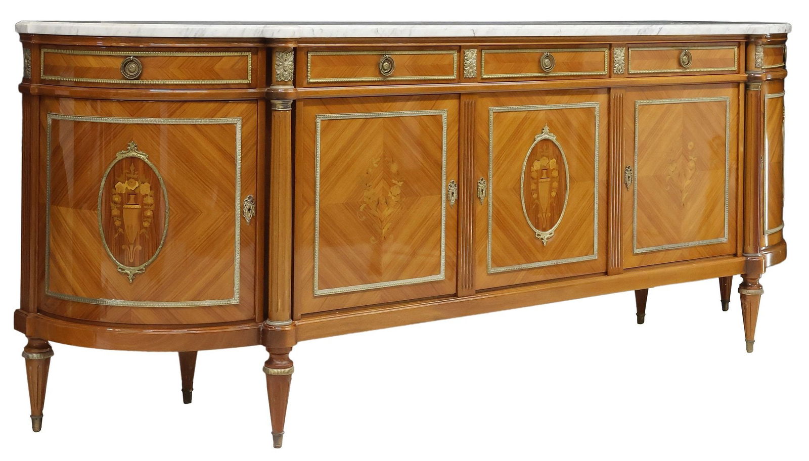 FRENCH LOUIS XVI STYLE MARBLE-TOP SIDEBOARD (1 of 8)