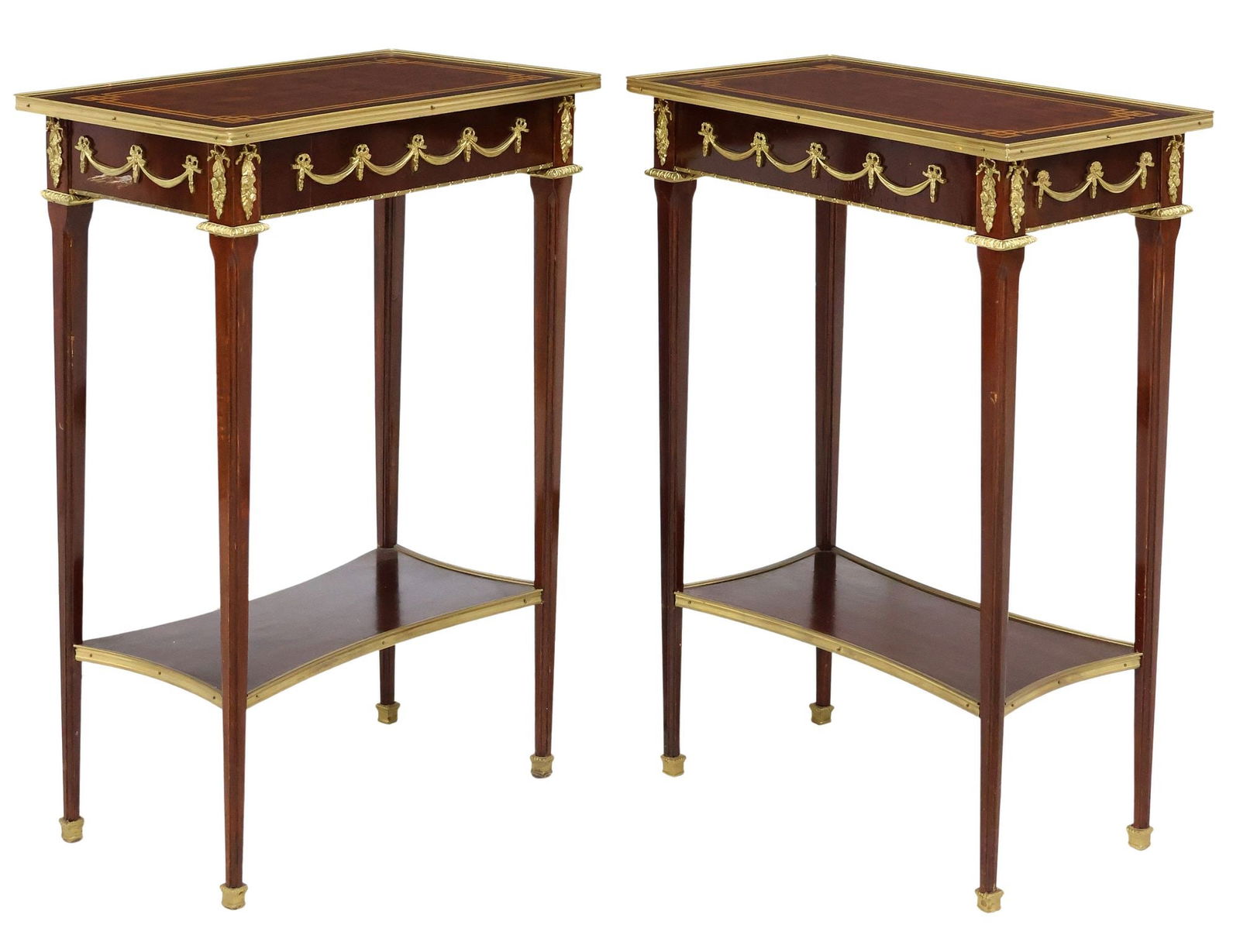 (2) LOUIS XVI STYLE ORMOLU-MOUNTED SIDE TABLES (1 of 5)