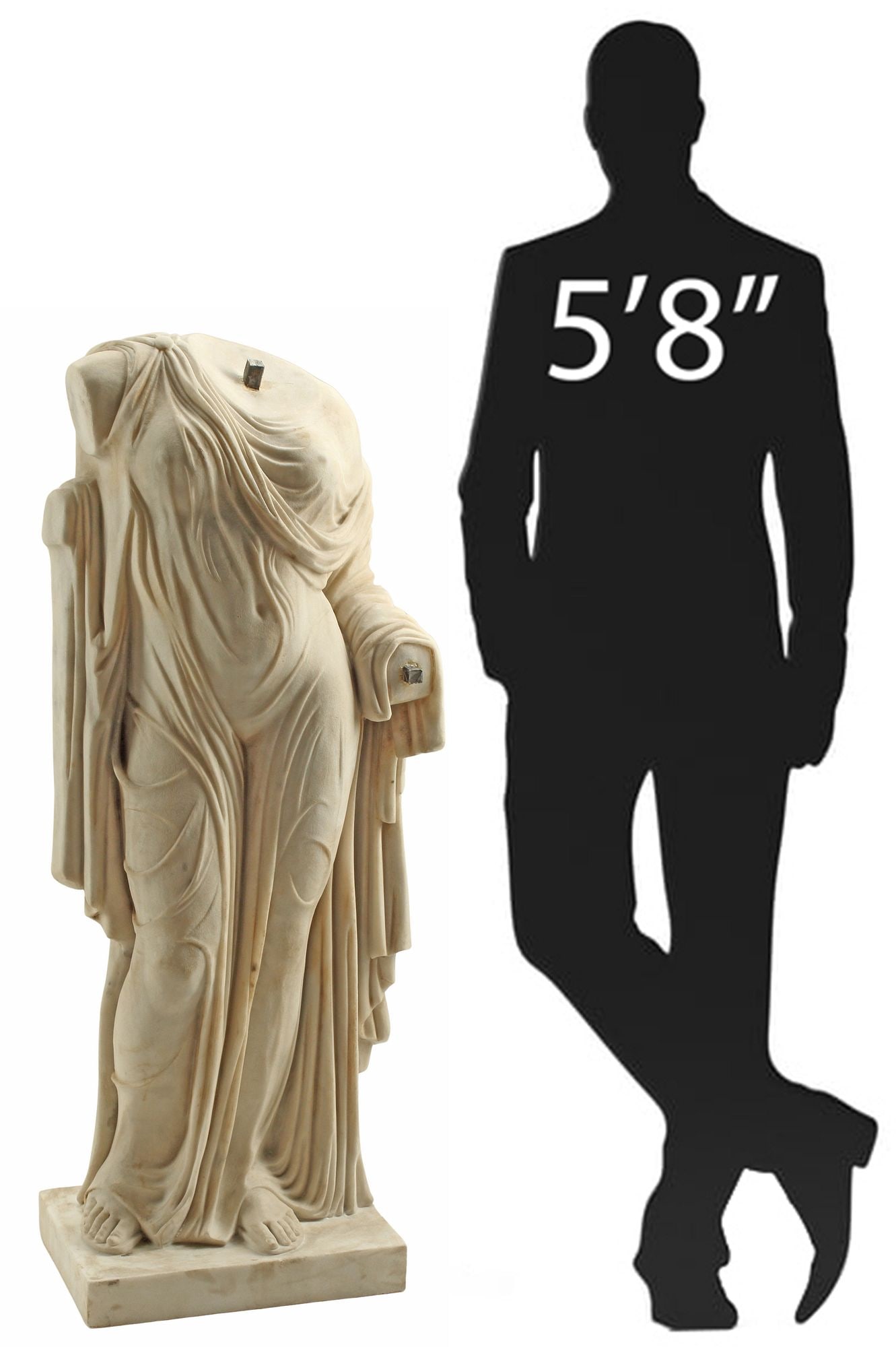 LARGE CLASSICAL STYLE MARBLE SCULPTURE OF APHRODITE, 48"H (1 of 6)