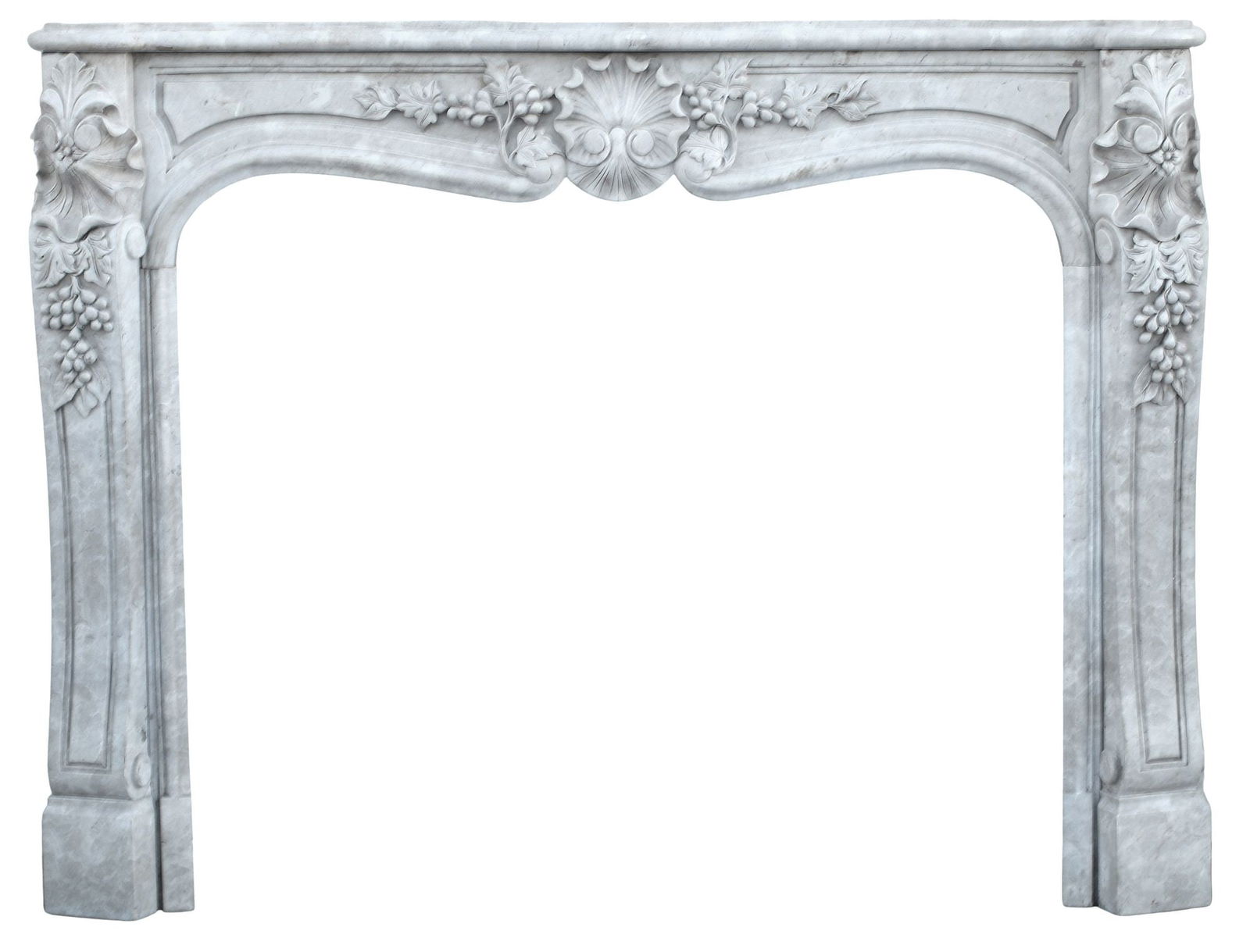 LOUIS XV STYLE MOTTLED MARBLE FIREPLACE SURROUND (1 of 9)