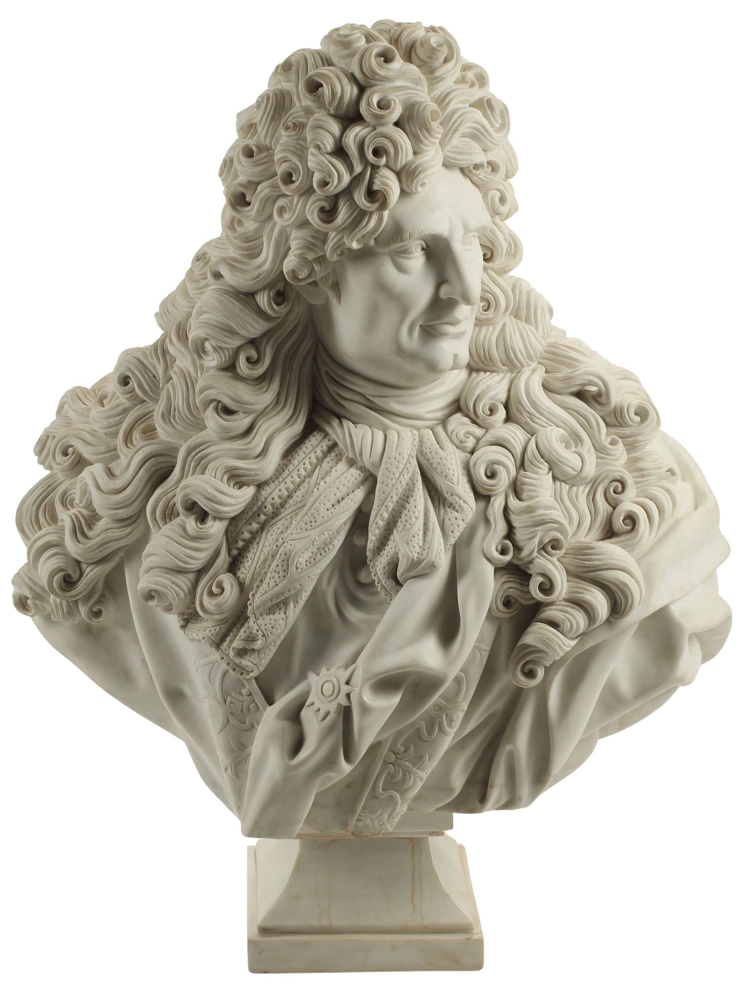 MARBLE PORTRAIT BUST OF FRENCH ARCHITECT JULES HARDOUIN-MANSART (1 of 6)