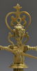 53: VINTAGE BRASS DOUBLE BALANCE SCALE FIGURAL MASKS - 4