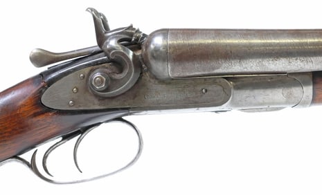 COLT MODEL 1878 SIDE BY SIDE 12 GA SHOTGUN, MFG. 1882, STRAIGHT STOCK