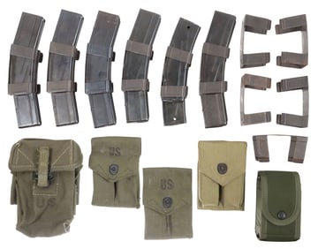 U.S. DOUBLE M1 MAGAZINES & POUCHES, COLT 45 MAG. RESTRICTED SHIPPING
