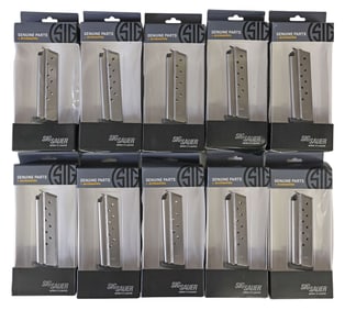 (12) SIG SAUER 1911 MAGAZINES, .38 SUPER, NEW IN BOX, RESTRICTED SHIPPING