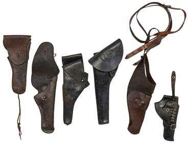 (6) U.S. ARMY HANDGUN HOLSTERS & OTHERS