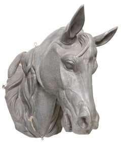 LARGE FRENCH ZINC HORSE HEAD TRADE SIGN