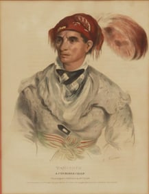 CHEROKEE CHIEF LITHOGRAPH INDIAN TRIBES OF NORTH AMERICA