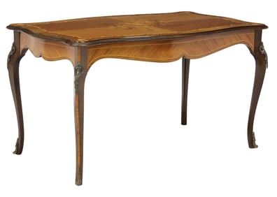 LOUIS XV STYLE FLORAL MARQUETRY COFFEE TABLE