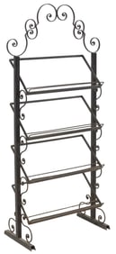 WROUGHT IRON MAGAZINE OR RETAIL DISPLAY RACK