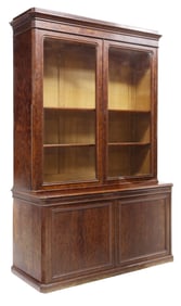 LARGE FRENCH LOUIS PHILIPPE PERIOD MAHOGANY LIBRARY BOOKCASE