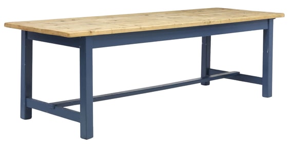 LARGE ENGLISH PINE BAR TABLE, 96"L