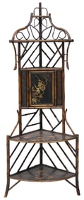 VICTORIAN AESTHETIC MOVEMENT BAMBOO CORNER STAND