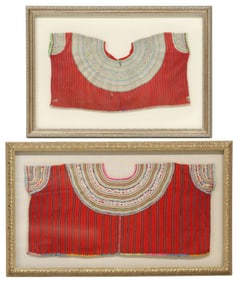 (2) FRAMED GUATEMALAN WOVEN TEXTILE JOYABAJ HUIPILS