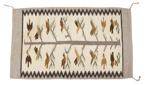HAND-WOVEN TREE OF LIFE RUG, MEXICO
