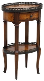 THEODORE ALEXANDER LOUIS XVI STYLE BURLWOOD SIDE TABLE
