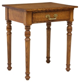 ENGLISH QUARTER SAWN OAK SIDE TABLE