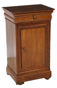 FRENCH LOUIS PHILIPPE PERIOD WALNUT BEDSIDE CABINET