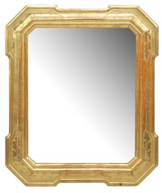 ITALIAN FOLIATED GILTWOOD WALL MIRROR, 38.5" X 32.5"