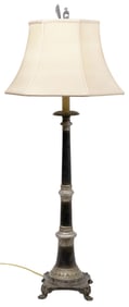 LARGE FAUX TIBETAN CEREMONIAL HORN  1LT TABLE LAMP