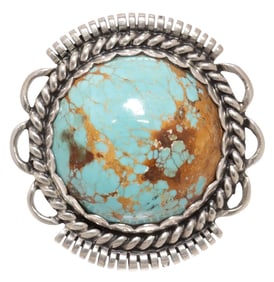 JOE PAUL NAVAJO STERLING SILVER & TURQUOISE RING
