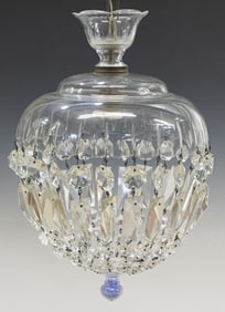 CONTINENTAL 1-LIGHT CRYSTAL DOME CEILING PENDANT LIGHT