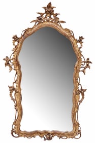 LARGE ITALIAN ROCOCO STYLE GILT MIRROR, 43.5" X 28"
