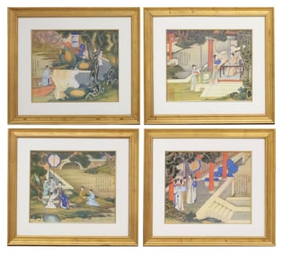 (4) FRAMED PRINTS AFTER JIAO BINGZHEN, VIRTUOUS CHINESE EMPRESSES