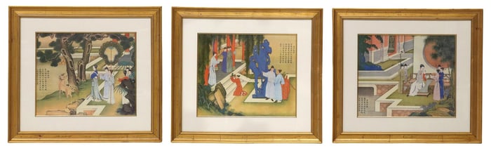 (3) FRAMED PRINTS AFTER JIAO BINGZHEN, VIRTUOUS CHINESE EMPRESSES