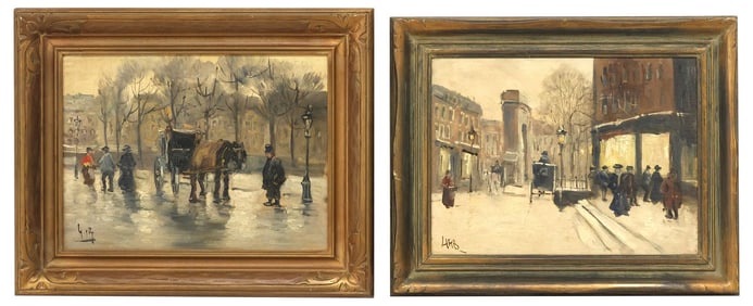 (2) HENRY H. BREITMANS EUROPEAN STREET SCENE PAINTINGS