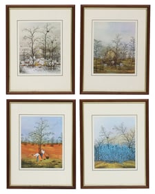 (4) AFTER IVAN LACKOVIC (CROATIA, 1932-2004) OFFSET PRINTS, 'FOUR SEASONS'