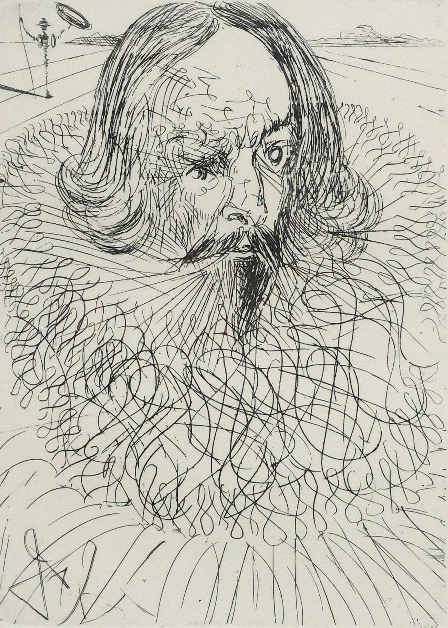 AFTER SALVADOR DALI ETCHING CERVANTES SPANISH IMMORTALS (1 of 5)