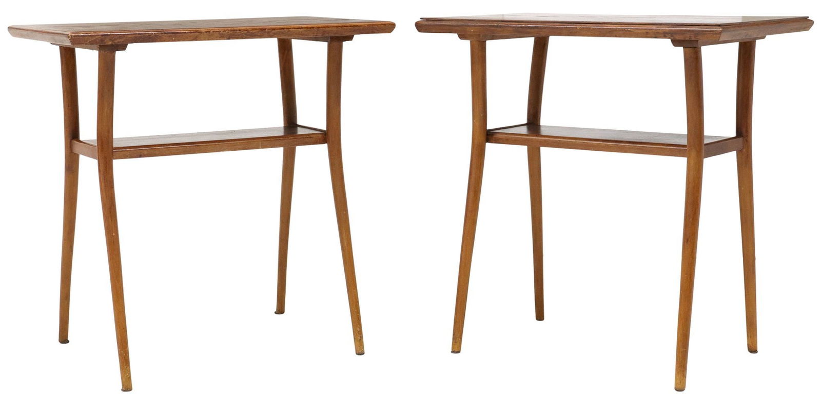 (2) ITALIAN MID-CENTURY MODERN TEAK SIDE TABLES (1 of 4)