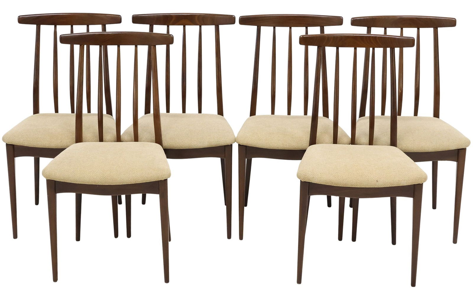 (6) A. YOUNGER LTD. MID-CENTURY MODERN TEAK DINING CHAIRS (1 of 3)