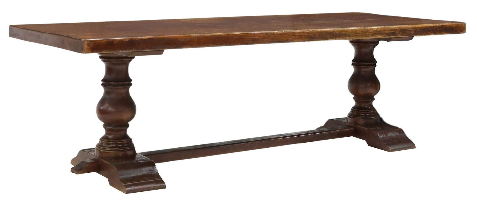 FRENCH PROVINCIAL OAK REFECTORY DINING TABLE, 98.5"L (1 of 5)