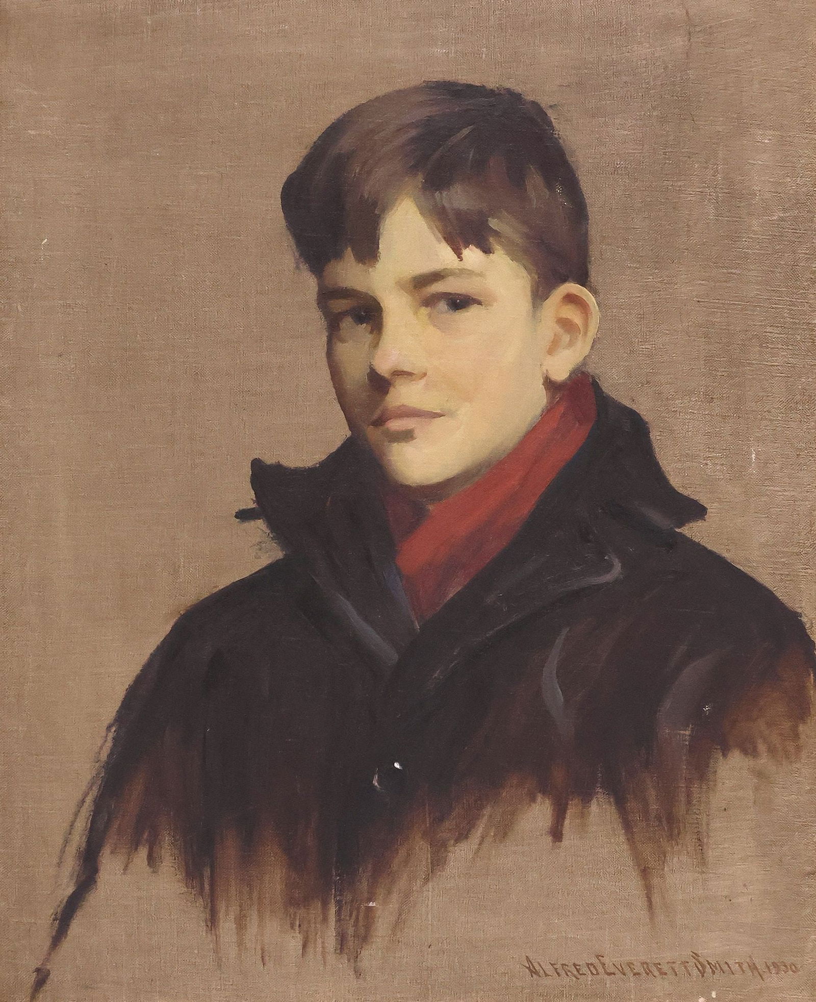 ALFRED EVERETT SMITH (1863-1955) PORTRAIT OF A YOUNG MAN, 1930 (1 of 4)