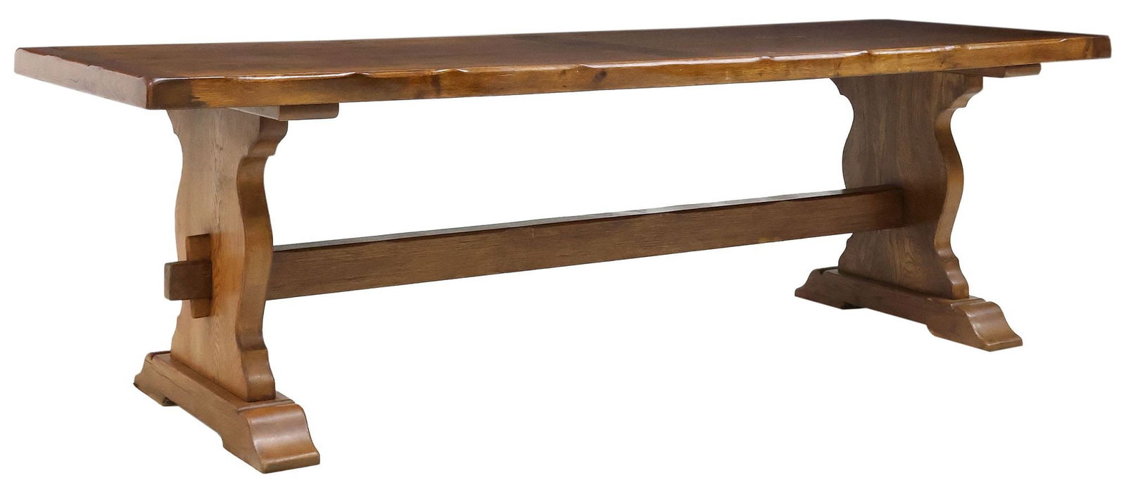 FRENCH PROVINCIAL CARVED OAK REFECTORY TABLE (1 of 4)