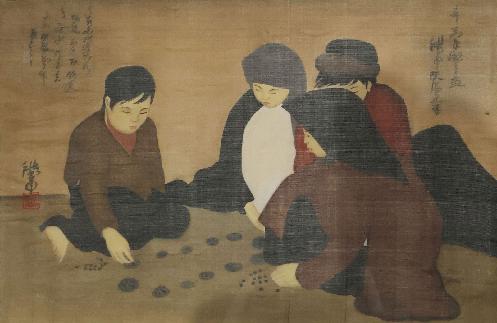 AFTER NGUYEN PHAN CHANH (1892-1984) CHILDREN PLAYING O AN QUAN (1 of 6)