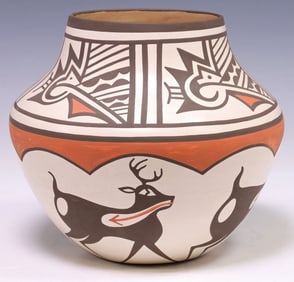 ALAN E. LASILOO (B.1969) ZUNI PUEBLO POTTERY JAR