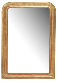 FRENCH LOUIS PHILIPPE PERIOD GILTWOOD WALL MIRROR, 47.5" X 33.25"