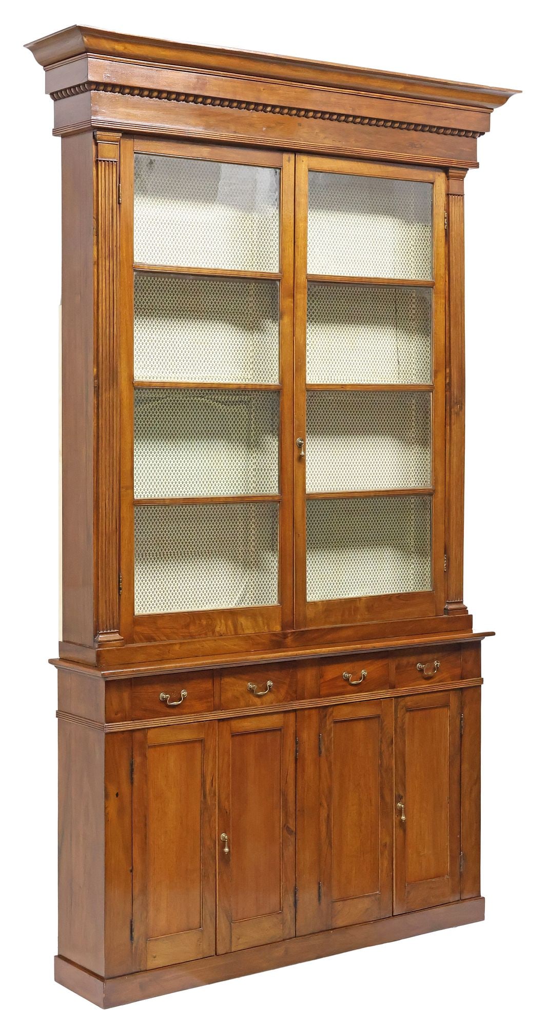 ITALIAN WALNUT BOOKCASE OR DISPLAY CASE, 108"H (1 of 5)