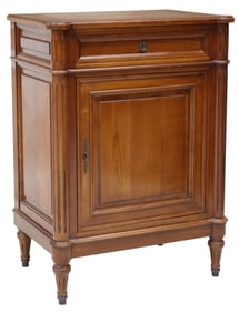 FRENCH LOUIS XVI STYLE FRUITWOOD CONFITURIER CABINET