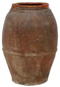 LARGE CONTINENTAL TERRACOTTA OLIVE JAR PLANTER, 24"H