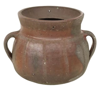 RUSTIC FRENCH PROVINCIAL STONEWARE PONNE POT PLANTER